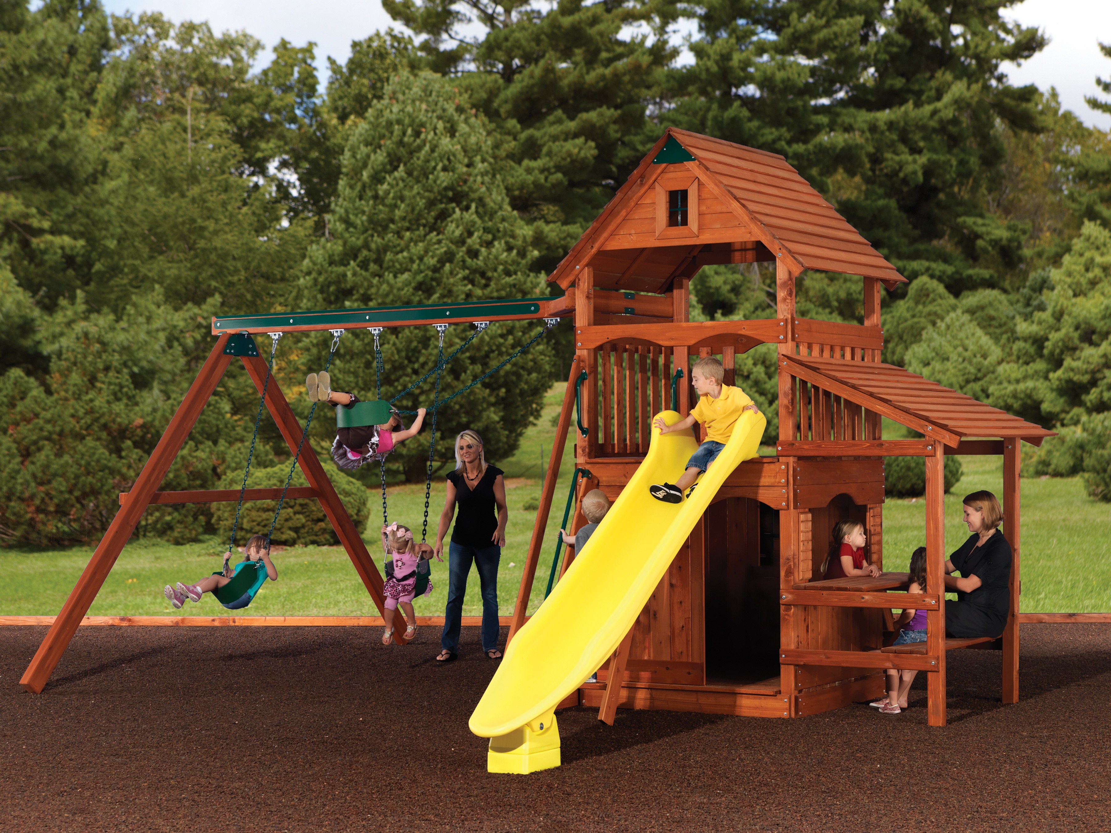 Backyard Adventures Idaho Magellan 2 playset wooden playground install