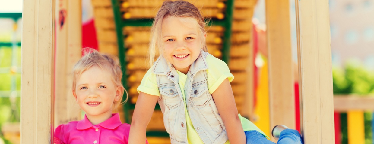 children playing outside