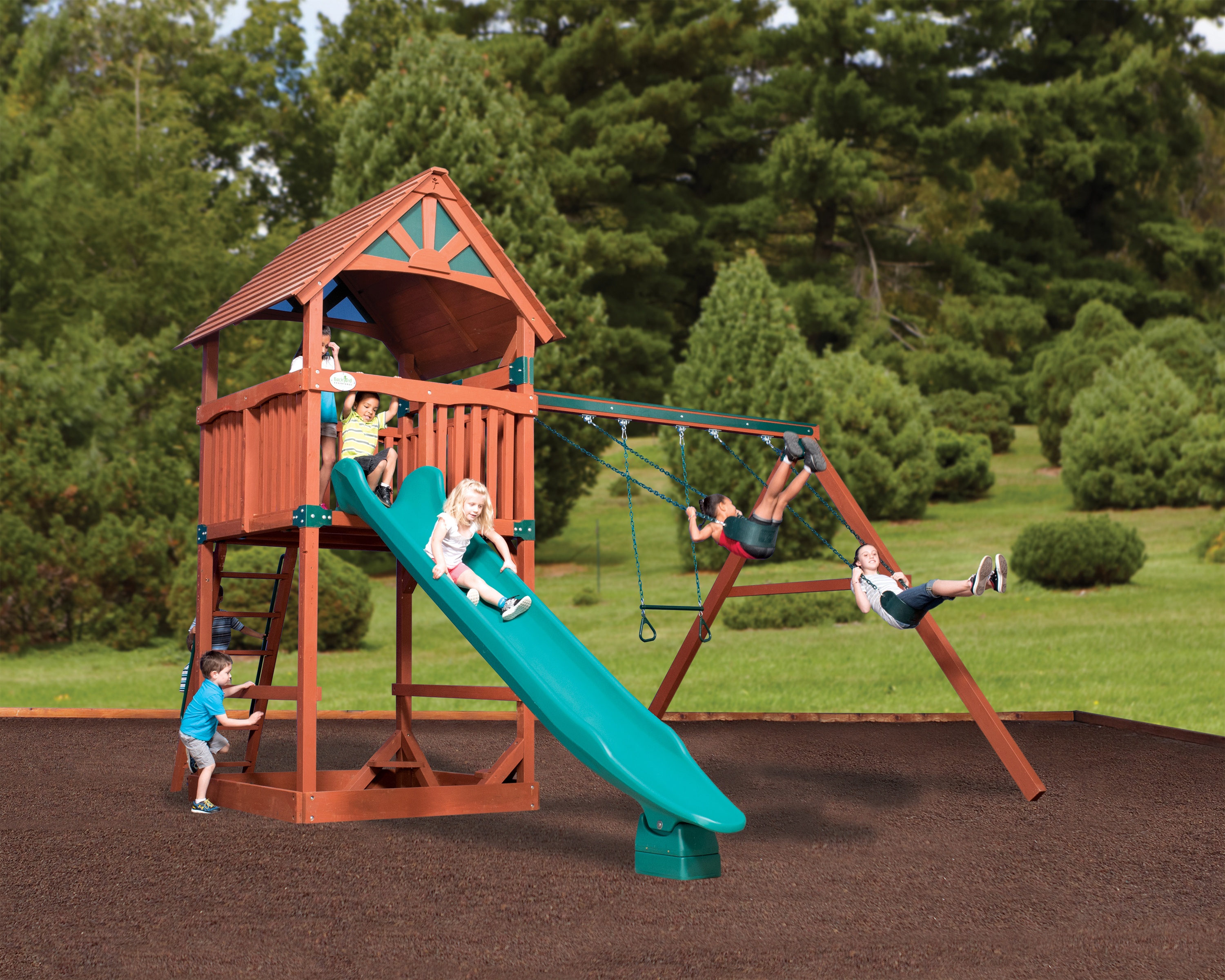 Olympian Treehouse Jumbo 1 with Wooden Roof playset