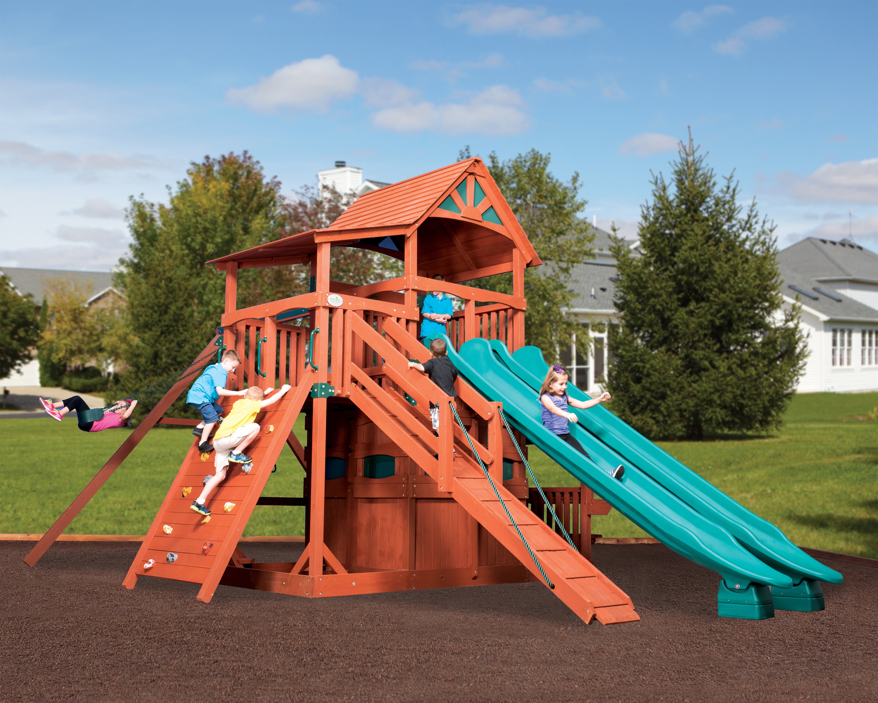 Titan Treehouse Jumbo 4 Playset front view